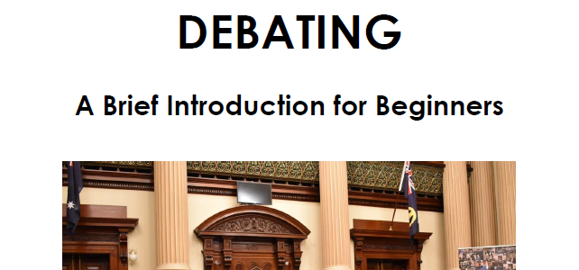 Debating: A Brief Introduction for Beginners